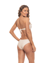 Guria Beachwear Crinkle Lurex Reversible Classic Bikini Bottom - Off White (American Cut)