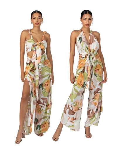 Baliawear Multi Pant & Jumpsuit - Balia (Peach Floral)