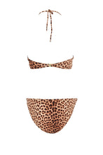 Monica Hansen Beachwear Bardot Knotted Bandeau / Halter Top - Leopard