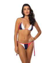 Guria Beachwear Reversible Tie Side Bikini Bottom - Red/White/Navy   (American Cut)