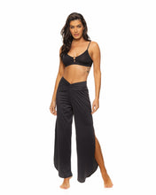 Guria Beachwear V Waist Side Slit Pants - Black
