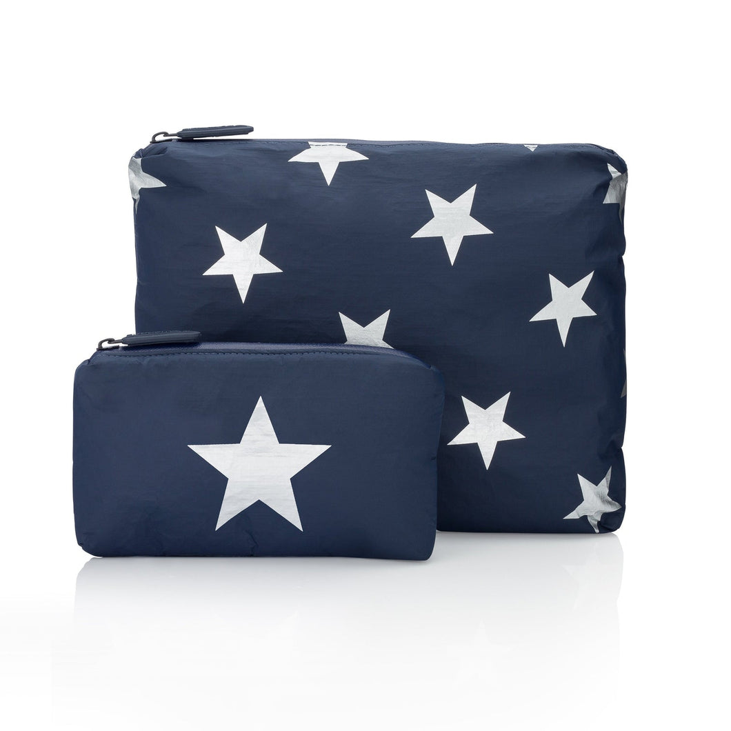 Hi Love - Set of 2 Pack - Navy with Silver Stars