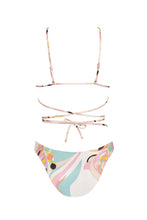 Monica Hansen Beachwear "Vintage Chic" Wrap Around Top - Pink Abstract