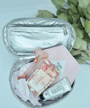 Hi Love - Cosmetic Case - Metallic Silver with White "LOVE"