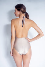 NHall Camille Reversible Solid One Piece - Black / Nude
