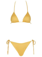 Monica Hansen Beachwear That 90's Vibe Padded Triangle Top - Gold