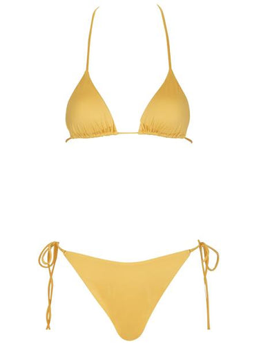 Monica Hansen Beachwear That 90's Vibe Classic String Bottom - Gold