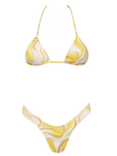 Monica Hansen Beachwear "Vintage Chic" U Bikini Bottom - Yellow Abstract